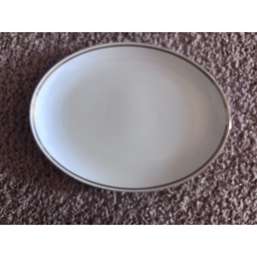 St. Regis Oval White Porcelain Platter Glossy C-2215 Printed Backstamp